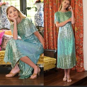 NWT RIXO Venus ombré sequined dress size XS